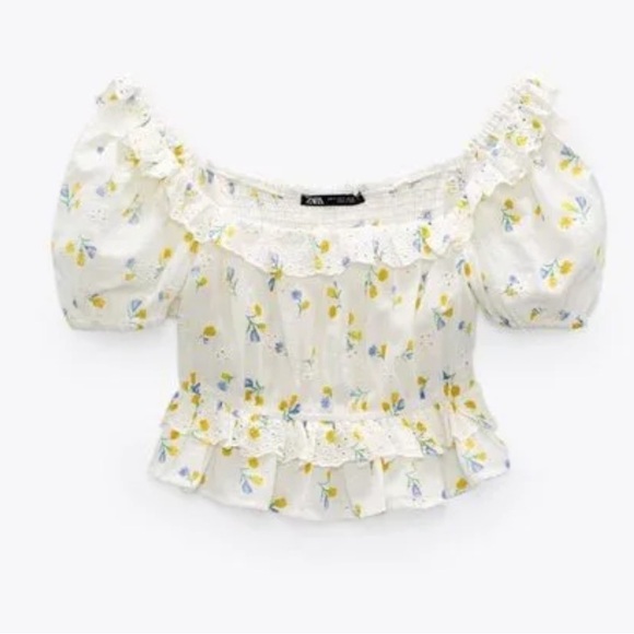 Zara floral crop top - Picture 3 of 6